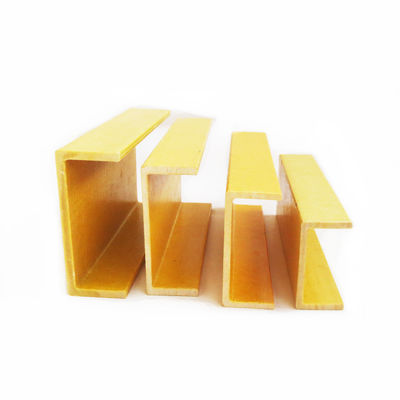 Hohe Festigkeit, kundenspezifische Außen-FRP-Pultrusion C-Kanalprofile 18 mm bis 810 mm Breite