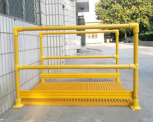Industrielle Bodenbauart mit 50 mm rundem FRP-Handgurt für Kläranlagen