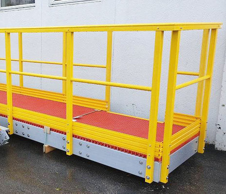 Typ 1   250 lbs Gewichtskapazität FRP Geländer für isolierte Treppen