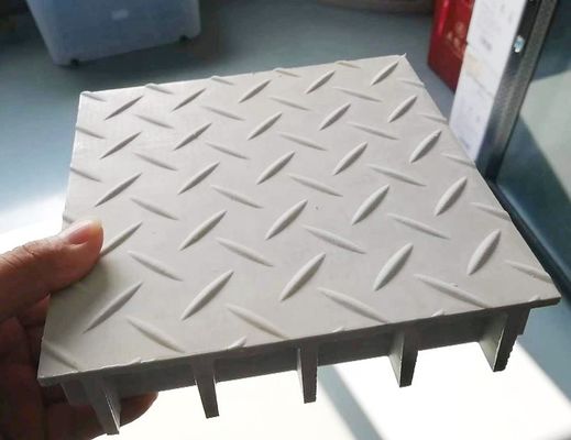 Stärke FRP geformtes Gitter für Plattform Gehweg Glasfaser Kunststoff Decking Boden