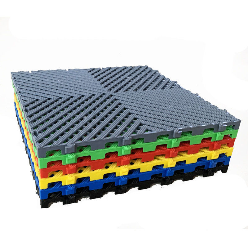 2.0cm PP Verriegelung Garage Fußboden Fliesen Fußboden Waschmaschine Gitter Matten Anti-Rutschgitter
